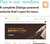 Amber Bean Coffee website is a fully functioning ecommerce website, but it is also available for backend tours.