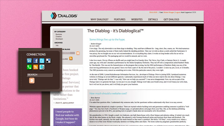 Dialogs - Social Networking